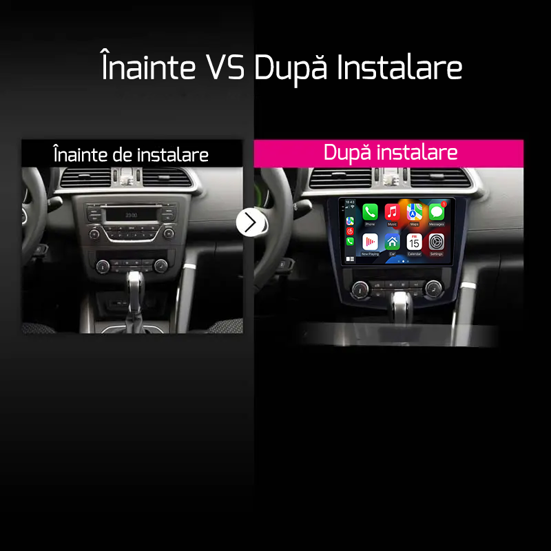 Navigatie dedicata Renault Kadjar 2015-2017, 12GB RAM 256GB ROM, Android 13, Rezolutie 2K, Display QLED, 9", DSP, Carplay, Android Auto, Internet, Youtube, Waze, Wi Fi, USB [4]