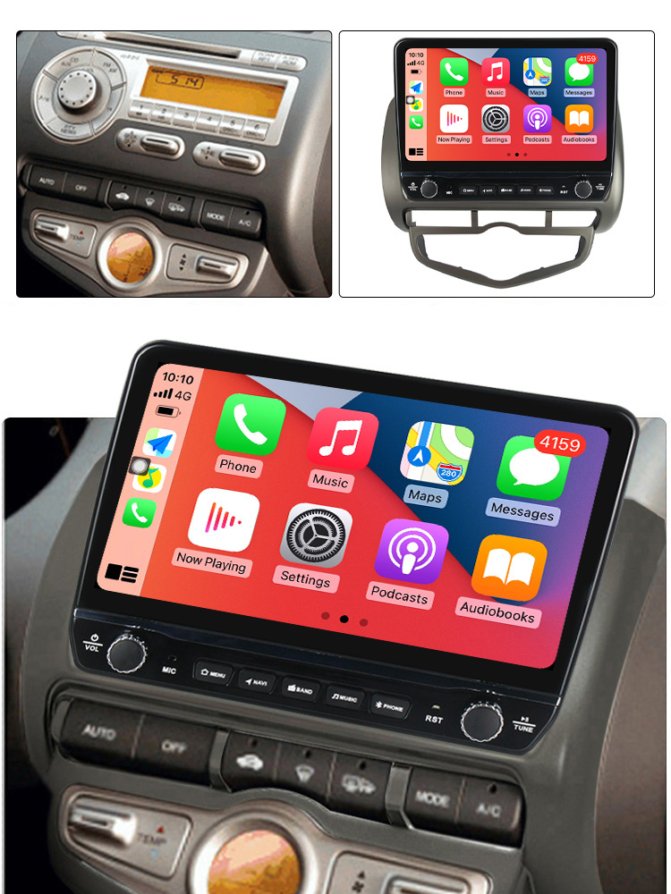 Navigatie dedicata Jazz City 2002-2007 cu butoane rotative model 2024, 9 Inch, 2GB RAM 32GB ROM, Quadcore, Android 13, WiFi, Bluetooth, Magazin Play [5]