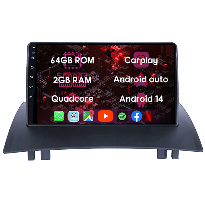 (Resigilata) Navigatie dedicata Renault Megane 2 2002-2009, 2GB RAM 32GB ROM, Quad Core, Display 9" IPS Full HD, Carplay, Android 13, Bluetooth, Magazin Play, Suport camere AHD [10]
