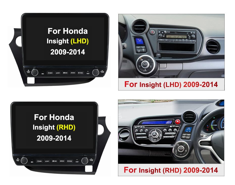 Navigatie dedicata Insight 2009-2014 cu butoane rotative model 2024, 9 Inch, 2GB RAM 32GB ROM, Quadcore, Android 13, WiFi, Bluetooth, Magazin Play [6]