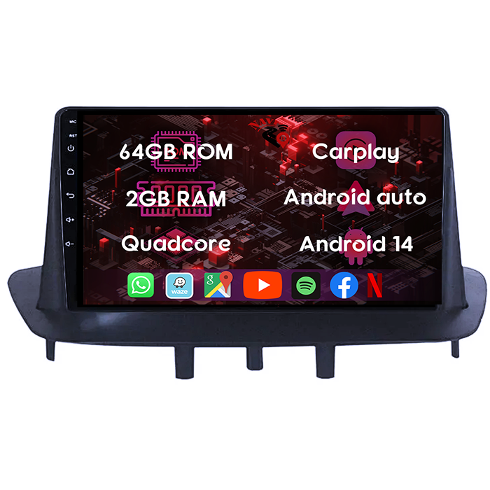 (Resigilata) Navigatie dedicata Renault Megane 3 2008-2014, 2GB RAM 32GB ROM, Quad Core, Display 9" IPS Full HD, Carplay, Android 13, Bluetooth, Magazin Play, Suport camere AHD [7]