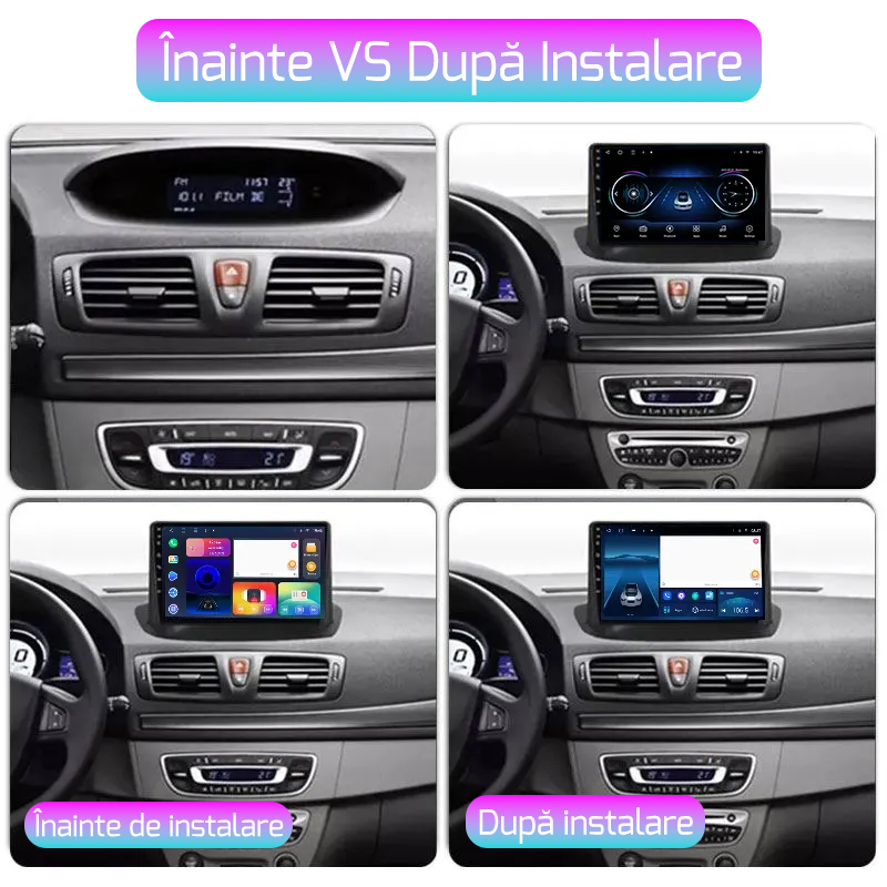 Navigatie dedicata Renault Megane 3 Fluence ( 2009 -2015 ), 4GB RAM 64GB ROM, Octacore, Android 13, Display QLED 9", DSP, Carplay, Android Auto, Internet, Youtube, Waze, WIFI, Bluetoo [3]