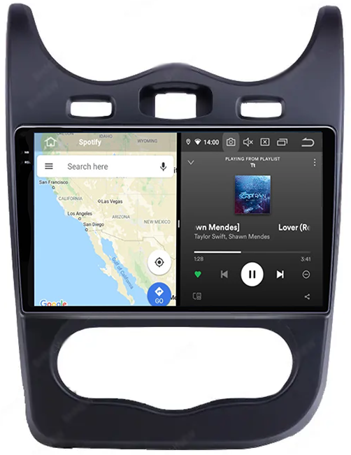 Navigatie dedicata Renault Sandero 2013-2014, 12GB RAM 256GB ROM, Android 13, Rezolutie 2K, Display QLED, 10", DSP, Carplay, Android Auto, Internet, Youtube, Waze, Wi Fi, USB [2]