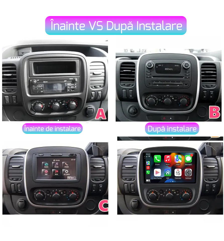 Navigatie dedicata Renault Sandero Dacia Duster Captur, 12GB RAM 256GB ROM, Android 13, Rezolutie 2K, Display QLED, 9", DSP, Carplay, Android Auto, Internet, Youtube, Waze, Wi Fi, [5]