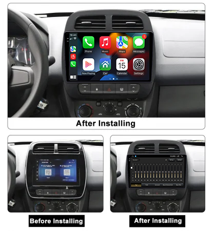 Navigatie dedicata Renault Spring 2021+, 12GB RAM 256GB ROM, Android 13, Rezolutie 2K, Display QLED, 10", DSP, Carplay, Android Auto, Internet, Youtube, Waze, Wi Fi, USB [2]
