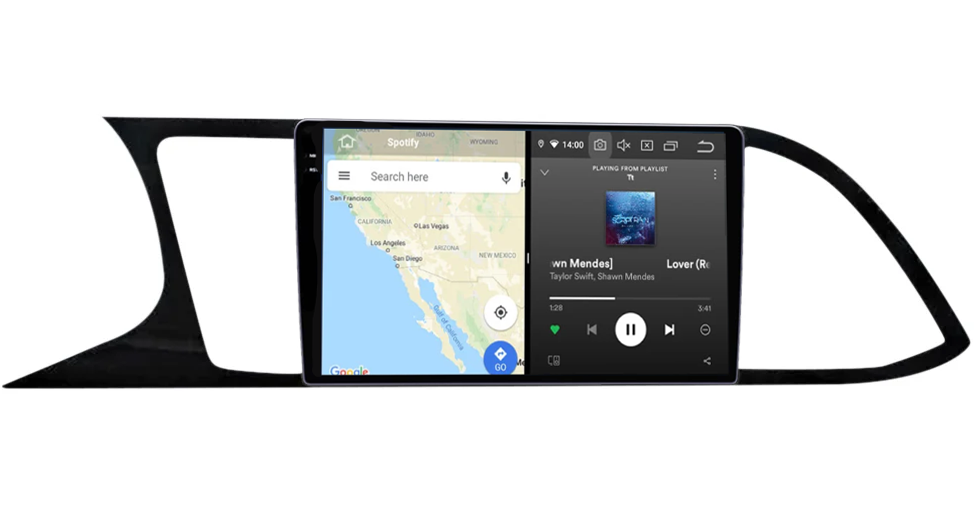 Navigatie dedicata Seat Leon 2012-2018, 12GB RAM 256GB ROM, Android 13, Rezolutie 2K, Display QLED, 9", DSP, Carplay, Android Auto, Internet, Youtube, Waze, Wi Fi, USB [3]