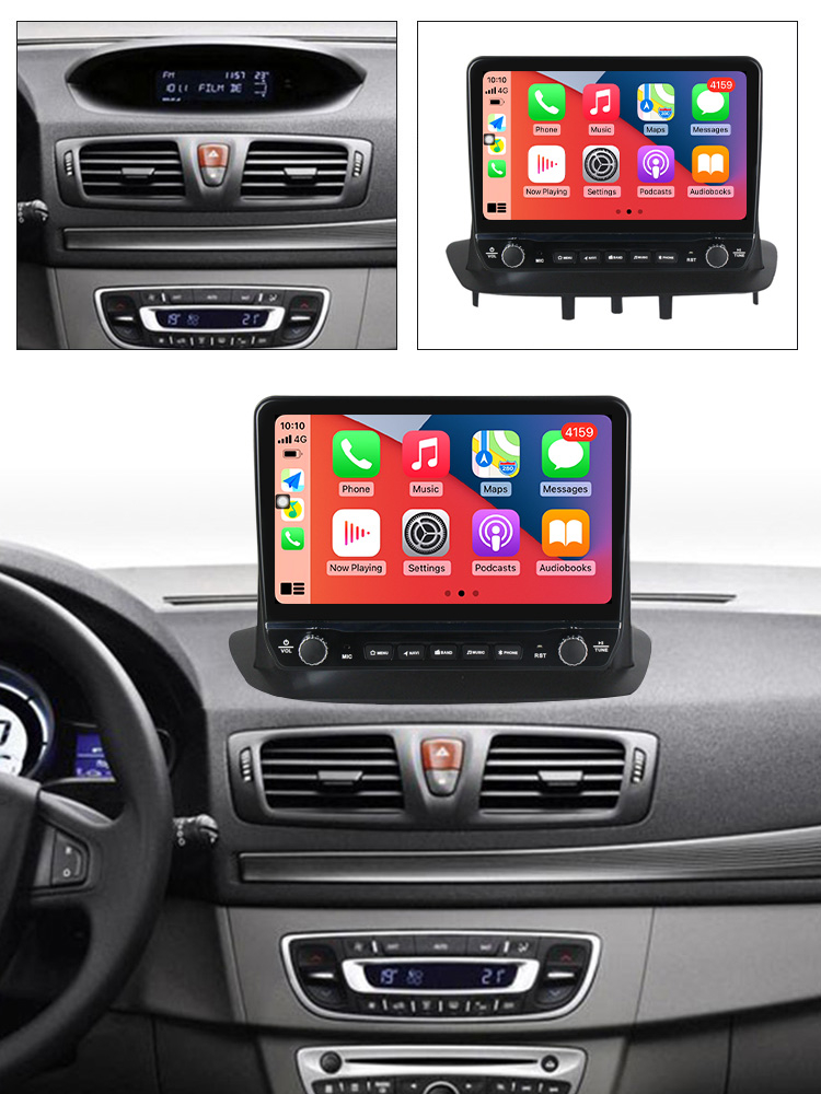 Navigatie dedicata Megane 3 2008-2014 cu butoane rotative model 2024, 9 Inch, 2GB RAM 32GB ROM, Quadcore, Android 13, WiFi, Bluetooth, Magazin Play [3]
