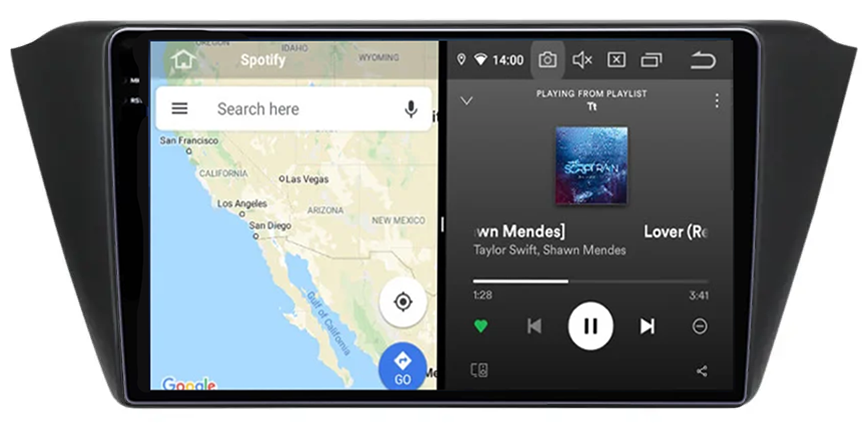 Navigatie dedicata Skoda Fabia 2015, 12GB RAM 256GB ROM, Android 13, Rezolutie 2K, Display QLED, 9", DSP, Carplay, Android Auto, Internet, Youtube, Waze, Wi Fi, USB [5]