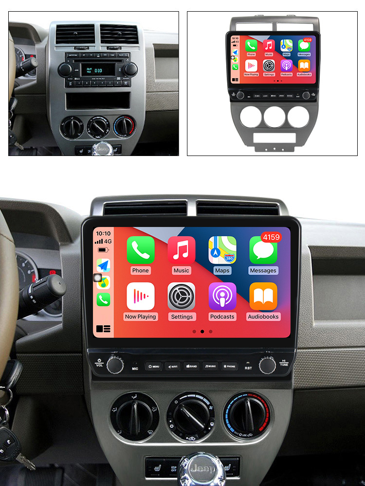 Navigatie dedicata Compass 2007-2009 cu butoane rotative model 2024, 10 Inch, 2GB RAM 32GB ROM, Quadcore, Android 13, WiFi, Bluetooth, Magazin Play [4]