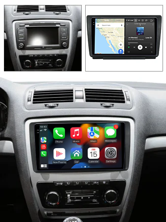 Navigatie dedicata Skoda Octavia 2008-2013, 12GB RAM 256GB ROM, Android 13, Rezolutie 2K, Display QLED, 9", DSP, Carplay, Android Auto, Internet, Youtube, Waze, Wi Fi, USB [3]