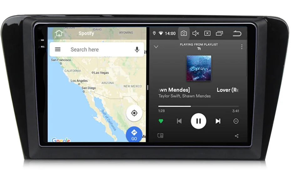 Navigatie dedicata Skoda Octavia A7 2014, 12GB RAM 256GB ROM, Android 13, Rezolutie 2K, Display QLED, 10.1", DSP, Carplay, Android Auto, Internet, Youtube, Waze, Wi Fi, USB [2]