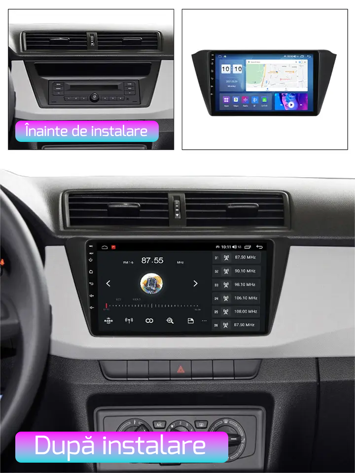 (Resigilata) Navigatie dedicata Skoda Superb 2016, 2GB RAM 32GB ROM, Quad Core, Display 10.1" IPS Full HD, Carplay, Android 13, Bluetooth, Magazin Play, Suport camere AHD [2]