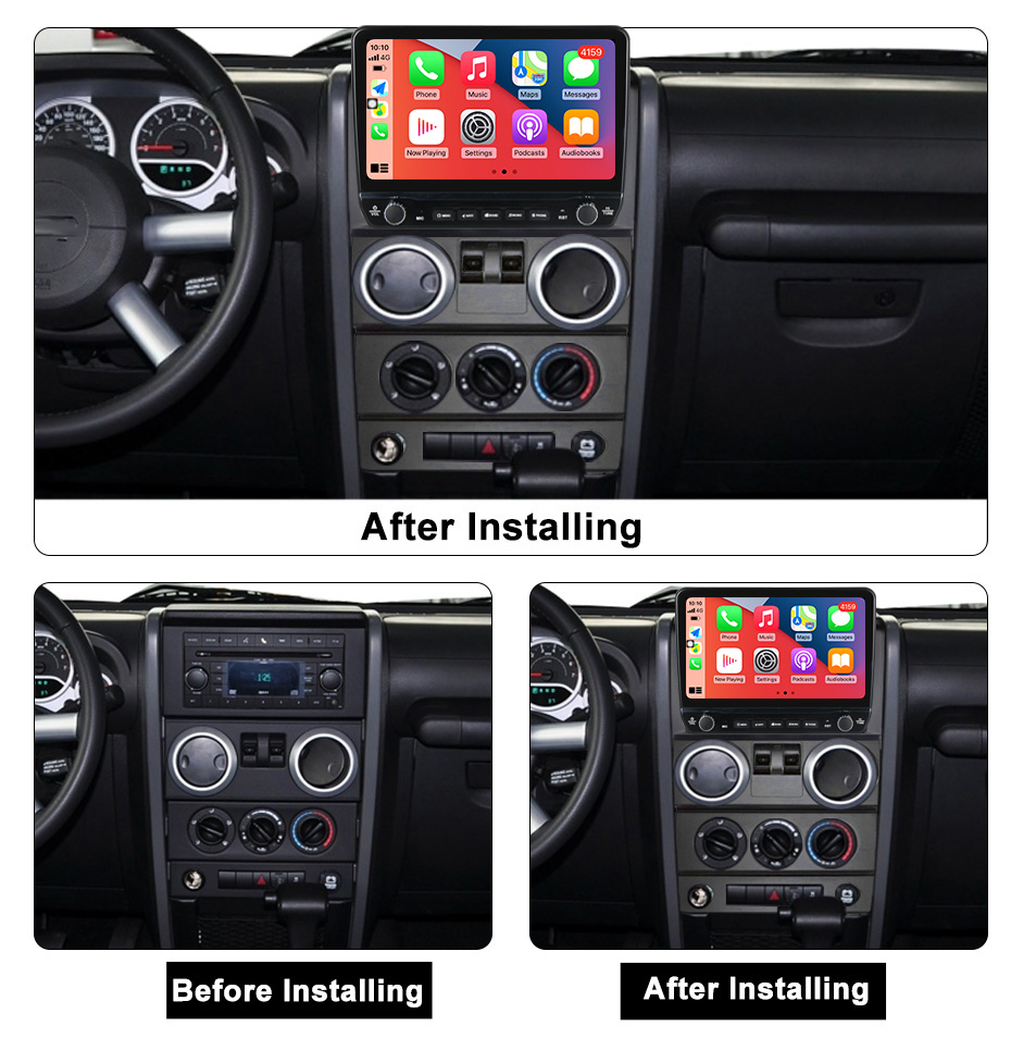 Navigatie dedicata Wrangler Rubicon 2008-2010 cu butoane rotative model 2024, 9 Inch, 2GB RAM 32GB ROM, Quadcore, Android 13, WiFi, Bluetooth, Magazin Play [9]