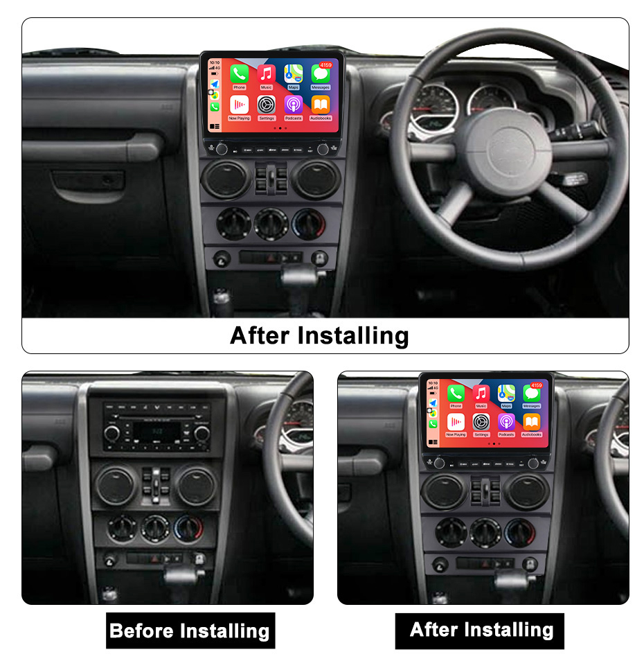 Navigatie dedicata Wrangler Rubicon 2008-2010 cu butoane rotative model 2024, 9 Inch, 2GB RAM 32GB ROM, Quadcore, Android 13, WiFi, Bluetooth, Magazin Play [8]