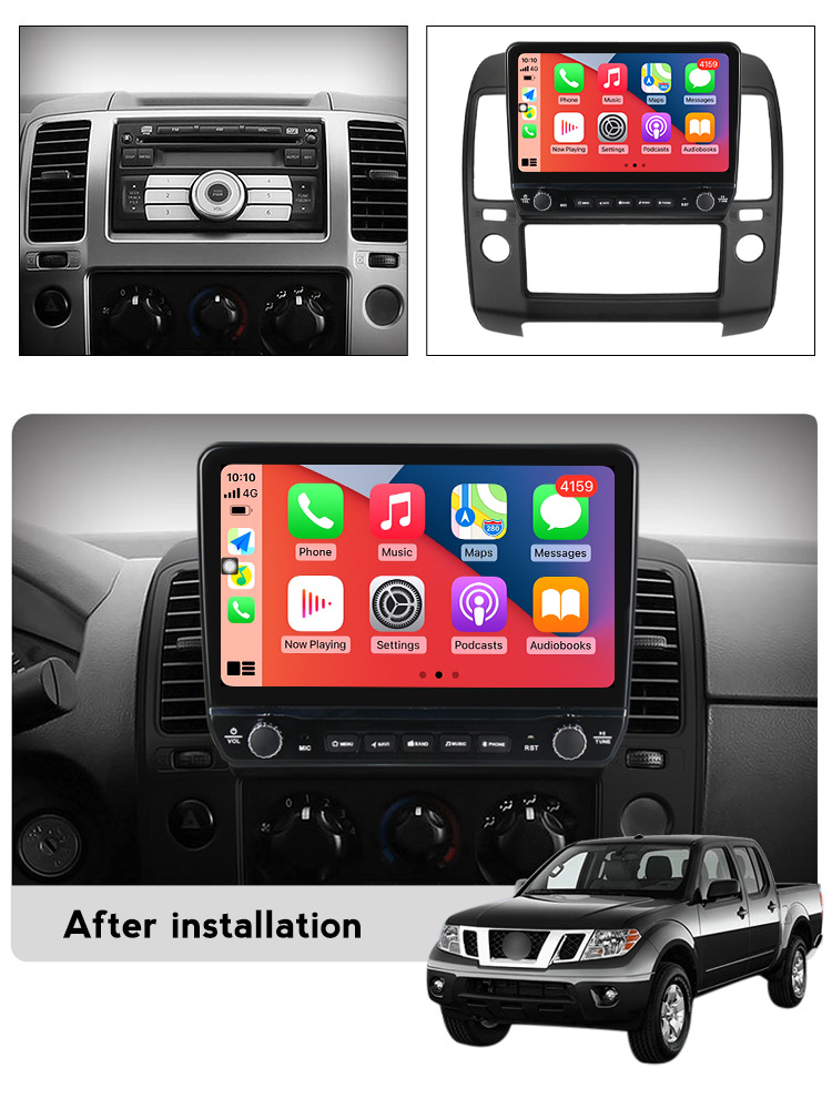 Navigatie dedicata Navara 2004-2010 cu butoane rotative model 2024, 9 Inch, 2GB RAM 32GB ROM, Quadcore, Android 13, WiFi, Bluetooth, Magazin Play [4]