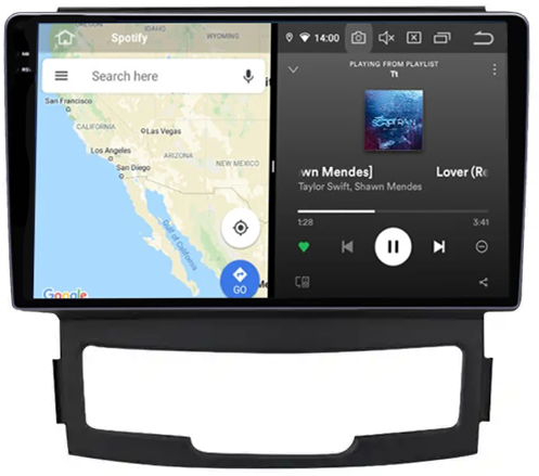 Navigatie dedicata Ssangyong Korando 2010-2013, 12GB RAM 256GB ROM, Android 13, Rezolutie 2K, Display QLED, 9", DSP, Carplay, Android Auto, Internet, Youtube, Waze, Wi Fi, USB [4]