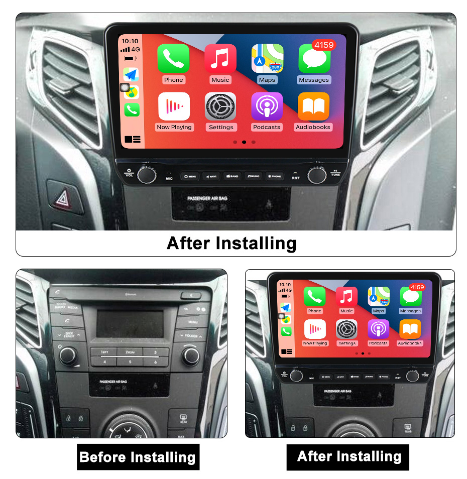 Navigatie dedicata i40 2016 cu butoane rotative model 2024, 9 Inch, 2GB RAM 32GB ROM, Quadcore, Android 13, WiFi, Bluetooth, Magazin Play [5]