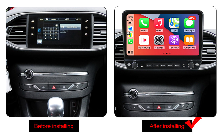 Navigatie dedicata Peugeot 308 2013 - 2017 cu butoane rotative model 2024, 9 Inch, 2GB RAM 32GB ROM, Quadcore, Android 13, WiFi, Bluetooth, Magazin Play [5]