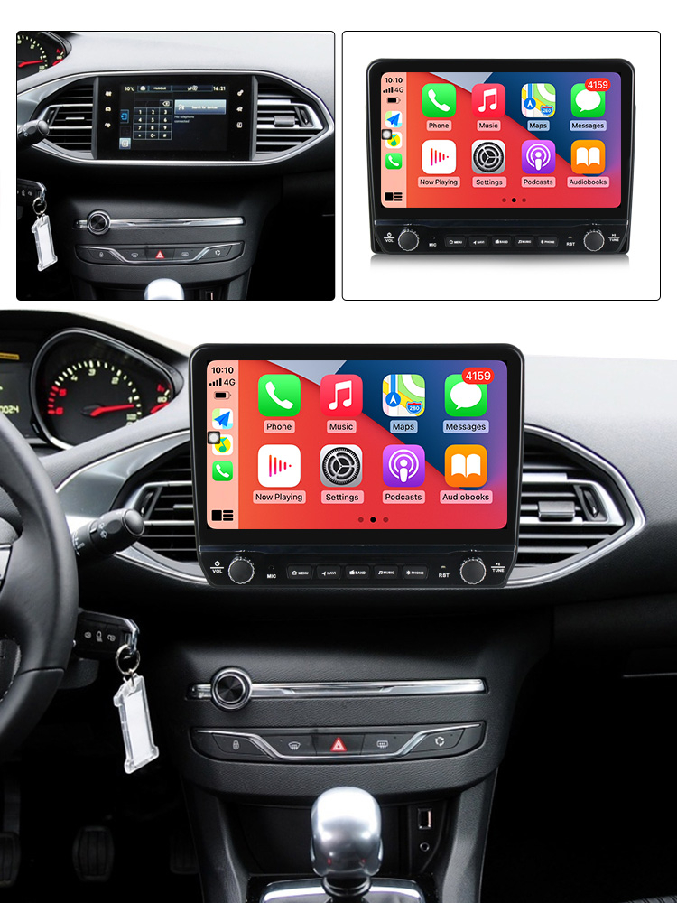 Navigatie dedicata Peugeot 308 2013 - 2017 cu butoane rotative model 2024, 9 Inch, 2GB RAM 32GB ROM, Quadcore, Android 13, WiFi, Bluetooth, Magazin Play [4]
