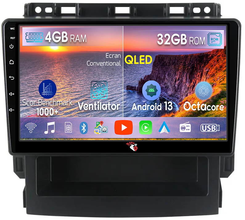 Navigatie dedicata Subaru Forester 2017-2020, 4GB RAM 32GB ROM, Android 13 , Display 9 " , Internet ,Aplicatii , Waze , WI-FI , USB , Bluetooth , Mirrorlink [1]