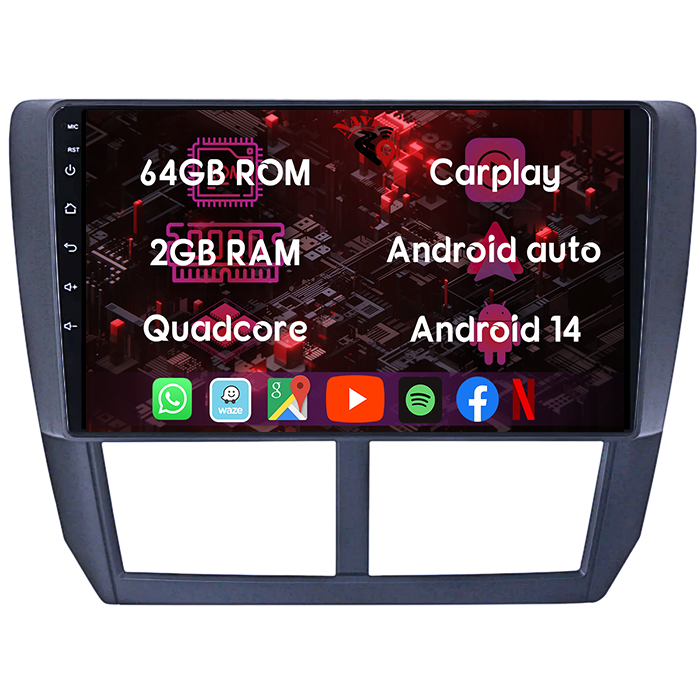 (Resigilata) Navigatie dedicata Subaru Forester 3 2007-2013, 2GB RAM 32GB ROM, Quad Core, Display 9" IPS Full HD, Carplay, Android 13, Bluetooth, Magazin Play, Suport camere AHD [6]