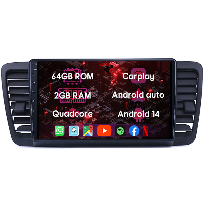 (Resigilata) Navigatie dedicata Subaru Legacy Outback 2003-2009, 2GB RAM 32GB ROM, Quad Core, Display 9" IPS Full HD, Carplay, Android 13, Bluetooth, Magazin Play, Suport camere AHD [7]