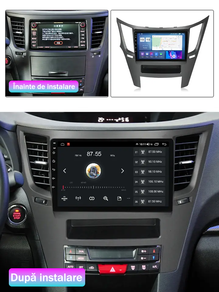 (Resigilata) Navigatie dedicata Subaru Legacy Outback 2009-2014, 2GB RAM 32GB ROM, Quad Core, Display 9" IPS Full HD, Carplay, Android 13, Bluetooth, Magazin Play, Suport camere AHD [5]