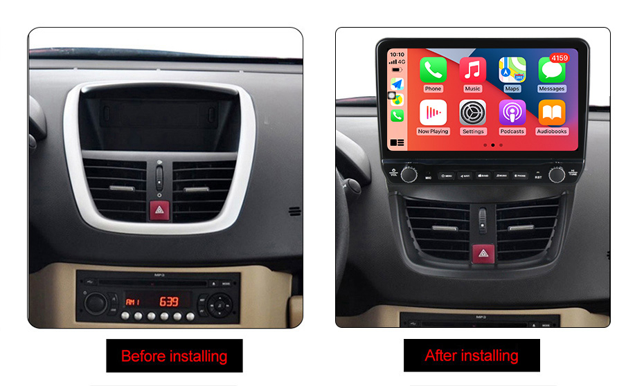 Navigatie dedicata Peugeot 207 2006-2015 cu butoane rotative model 2024, 9 Inch, 2GB RAM 32GB ROM, Quadcore, Android 13, WiFi, Bluetooth, Magazin Play [5]