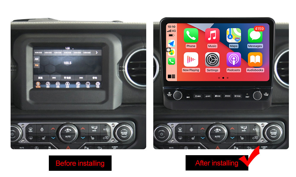 Navigatie dedicata Wrangler 2018-2019 cu butoane rotative model 2024, 9 Inch, 2GB RAM 32GB ROM, Quadcore, Android 13, WiFi, Bluetooth, Magazin Play [5]