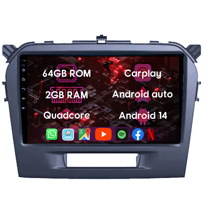 (Resigilata) Navigatie dedicata Suzuki Grand Vitara 2016+, 2GB RAM 32GB ROM, Quad Core, Display 9" IPS Full HD, Carplay, Android 13, Bluetooth, Magazin Play, Suport camere AHD [8]