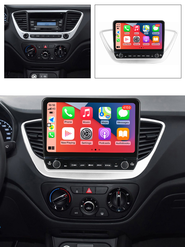 Navigatie dedicata Verna 2017-2018 cu butoane rotative model 2024, 9 Inch, 2GB RAM 32GB ROM, Quadcore, Android 13, WiFi, Bluetooth, Magazin Play [5]