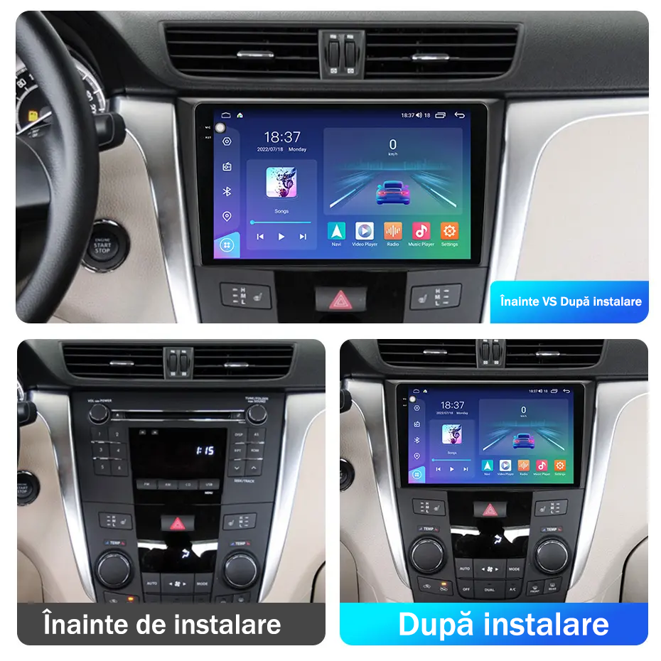 Navigatie dedicata Suzuki Kizashi 2009-2015, 12GB RAM 256GB ROM, Android 13, Rezolutie 2K, Display QLED, 9", DSP, Carplay, Android Auto, Internet, Youtube, Waze, Wi Fi, USB [5]