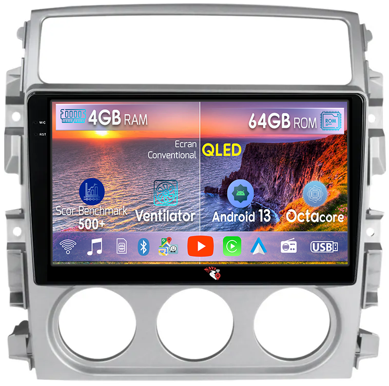 Navigatie dedicata Suzuki Liana 2004-2008, 4GB RAM 64GB ROM, Octacore, Android 13, Display QLED 9", DSP, Carplay, Android Auto, Internet, Youtube, Waze, WIFI, Bluetooth [1]