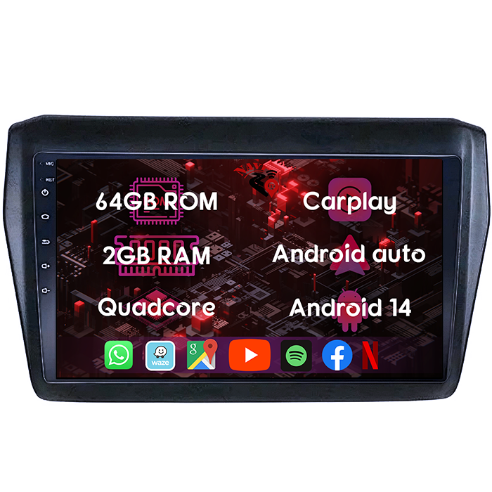 (Resigilata) Navigatie dedicata Suzuki Swift 2017-2020, 2GB RAM 32GB ROM, Quad Core, Display 9" IPS Full HD, Carplay, Android 13, Bluetooth, Magazin Play, Suport camere AHD [5]