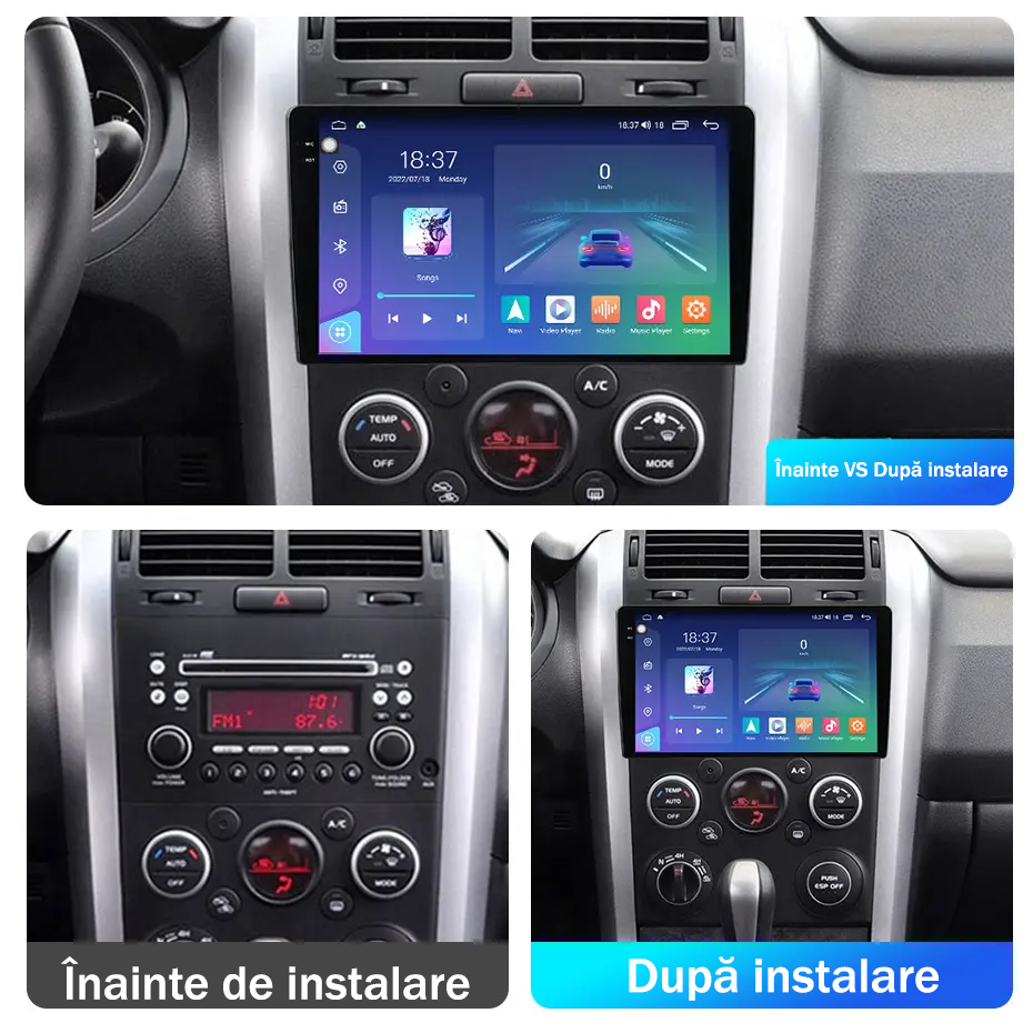 Navigatie dedicata Suzuki Vitara 2005-2015, 12GB RAM 256GB ROM, Android 13, Rezolutie 2K, Display QLED, 9", DSP, Carplay, Android Auto, Internet, Youtube, Waze, Wi Fi, USB [5]