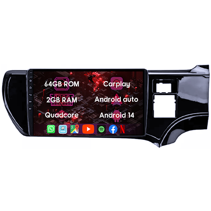 (Resigilata) Navigatie dedicata Toyota Aqua 2011-2017 Right, 2GB RAM 32GB ROM, Quad Core, Display 9" IPS Full HD, Carplay, Android 13, Bluetooth, Magazin Play, Suport camere AHD [6]