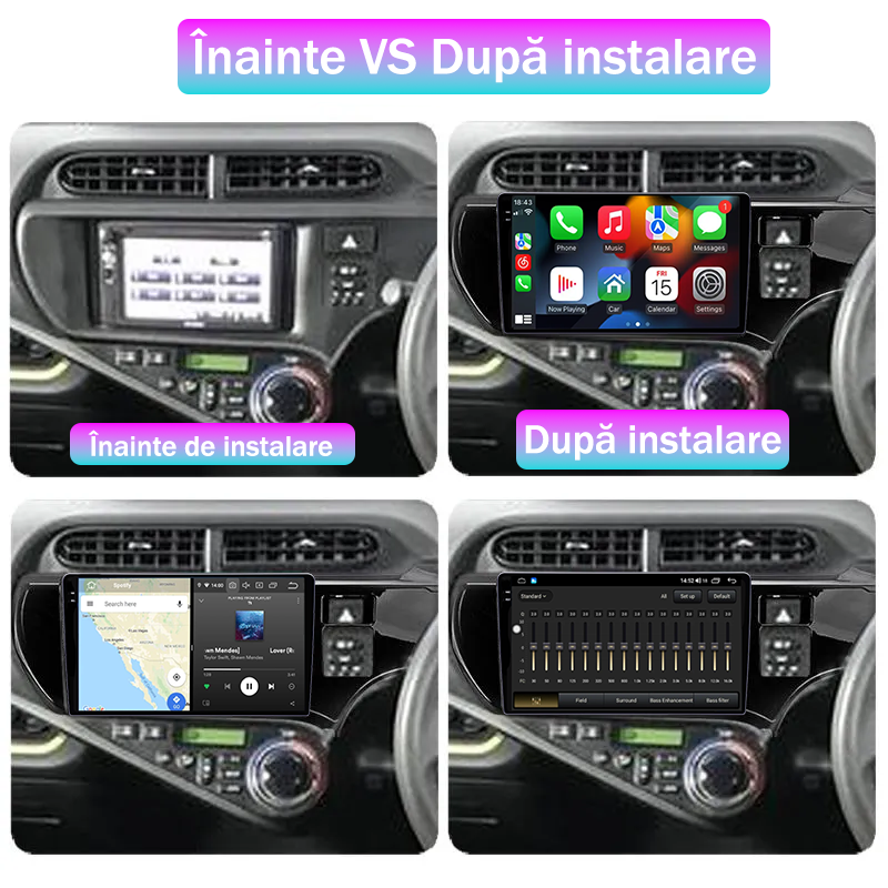 Navigatie dedicata Toyota Aqua 2011-2017 Right, 4GB RAM 32GB ROM, Android 13, Display 9 " , Internet, Aplicatii, Waze, WI-FI, USB, Bluetooth, Mirrorlink [7]