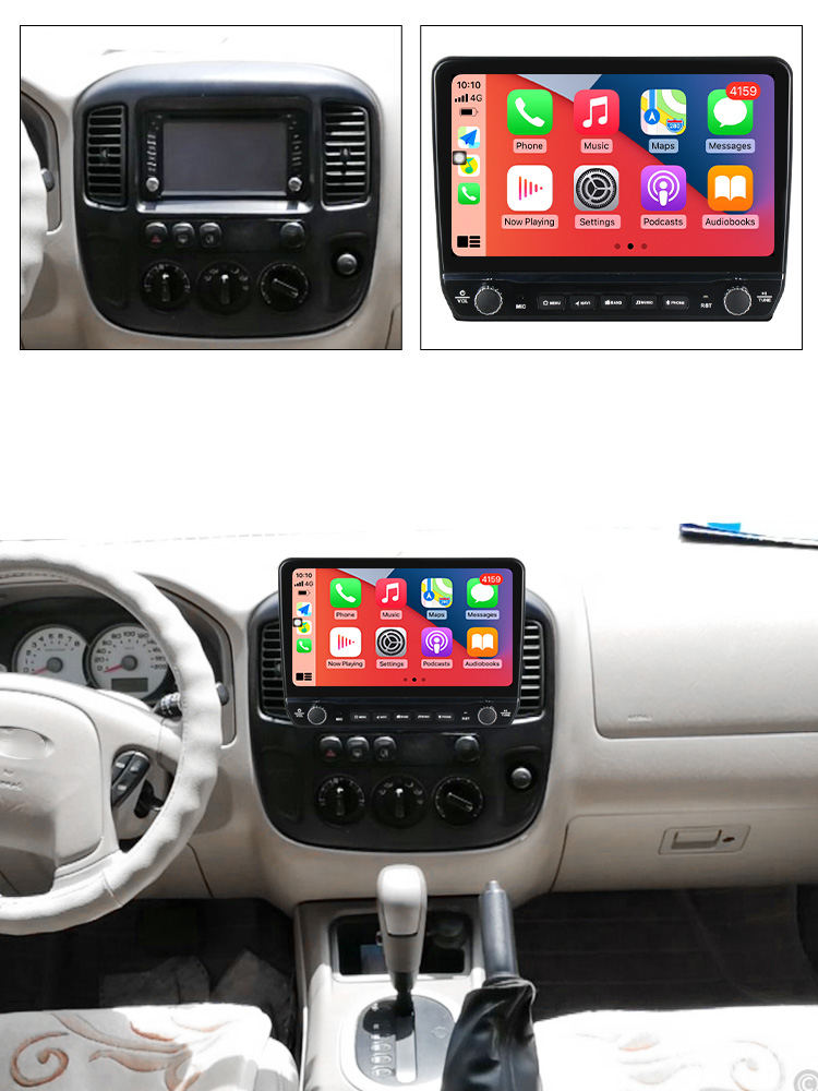 Navigatie dedicata Escape 2000-2007 cu butoane rotative model 2024, 9 Inch, 2GB RAM 32GB ROM, Quadcore, Android 13, WiFi, Bluetooth, Magazin Play [4]