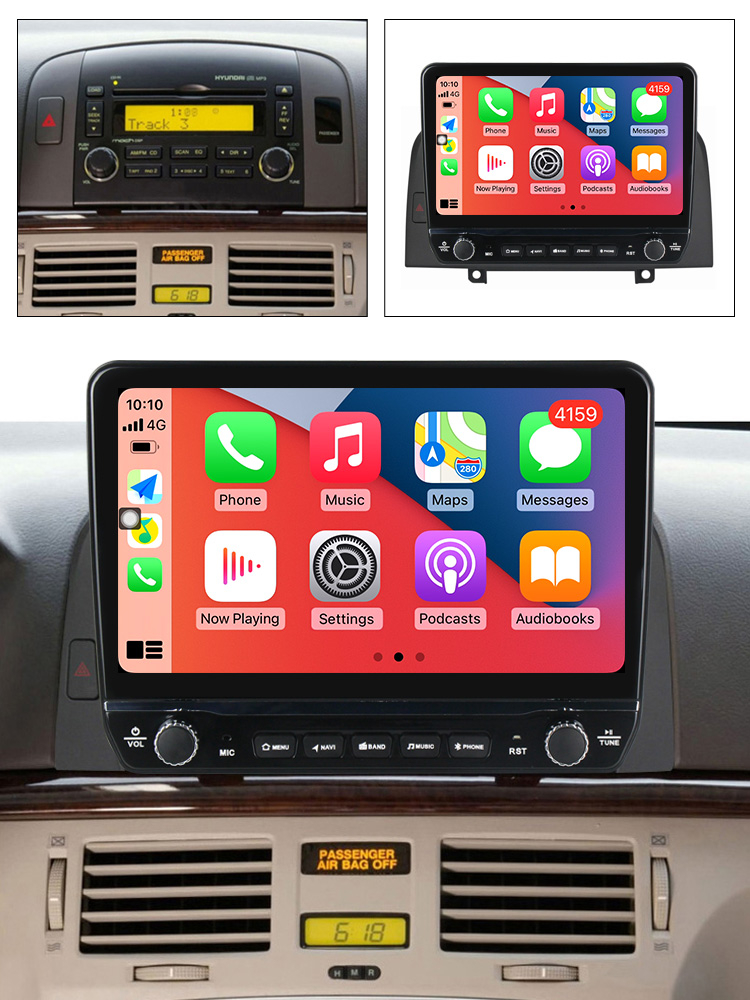 Navigatie dedicata Sonata NF 2004-2008 cu butoane rotative model 2024, 9 Inch, 2GB RAM 32GB ROM, Quadcore, Android 13, WiFi, Bluetooth, Magazin Play [4]