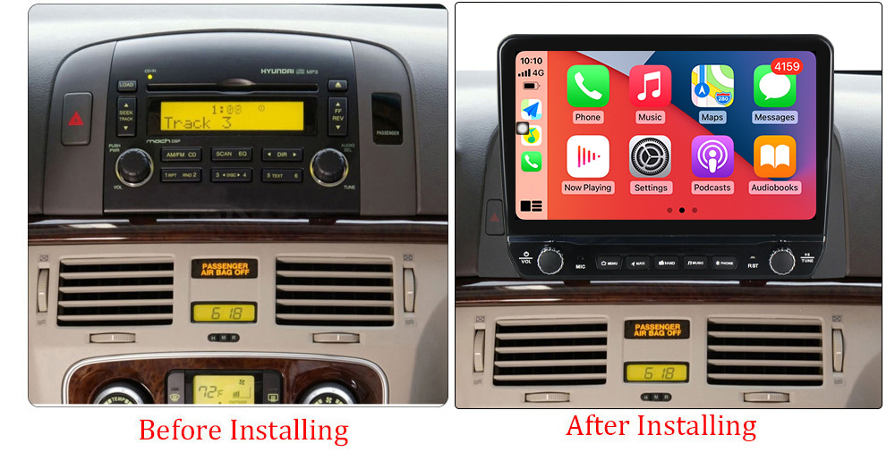 Navigatie dedicata Sonata NF 2004-2008 cu butoane rotative model 2024, 9 Inch, 2GB RAM 32GB ROM, Quadcore, Android 13, WiFi, Bluetooth, Magazin Play [5]