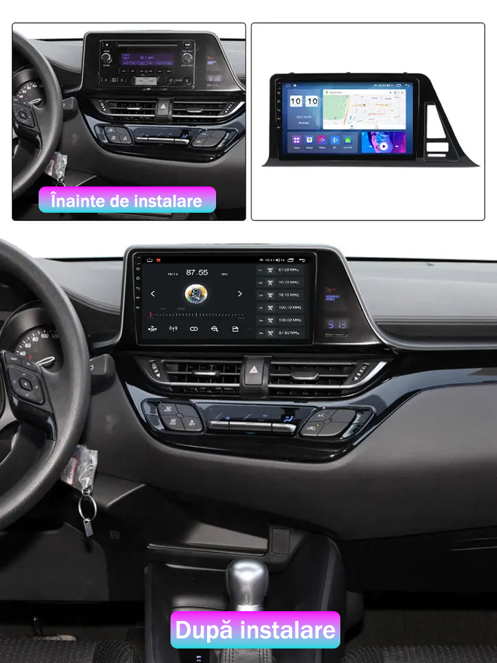 (Resigilata) Navigatie dedicata Toyota C-HR, 2GB RAM 32GB ROM, Quad Core, Display 9" IPS Full HD, Carplay, Android 13, Bluetooth, Magazin Play, Suport camere AHD [2]