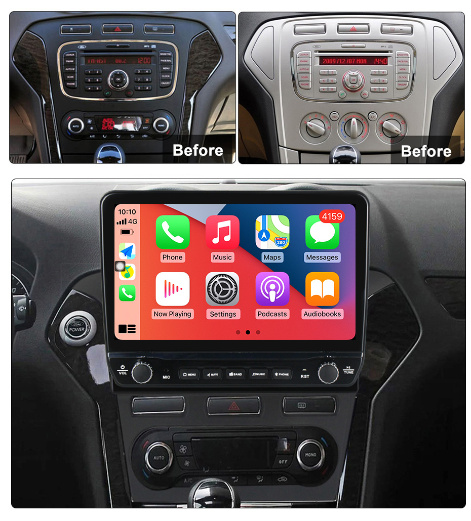 Navigatie dedicata Ford Mondeo 2010-2014 cu butoane rotative model 2024, 10 Inch, 2GB RAM 32GB ROM, Quadcore, Android 13, WiFi, Bluetooth, Magazin Play [5]