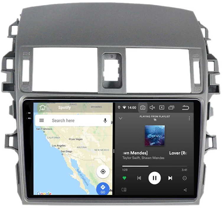 Navigatie dedicata Toyota Corolla 2006-2013, 12GB RAM 256GB ROM, Android 13, Rezolutie 2K, Display QLED, 9", DSP, Carplay, Android Auto, Internet, Youtube, Waze, Wi Fi, USB [2]
