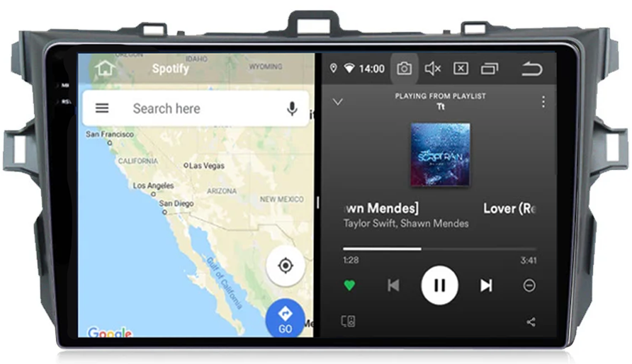 Navigatie dedicata Toyota Corolla 2010, 12GB RAM 256GB ROM, Android 13, Rezolutie 2K, Display QLED, 9", DSP, Carplay, Android Auto, Internet, Youtube, Waze, Wi Fi, USB [4]