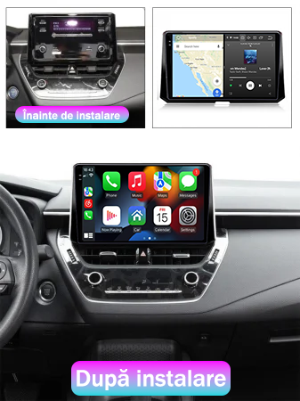 Navigatie dedicata Toyota Corolla, Auris (2018-2019), 12GB RAM 256GB ROM, Android 13, Rezolutie 2K, Display QLED, 10.2", DSP, Carplay, Android Auto, Internet, Youtube, Waze, Wi Fi [5]