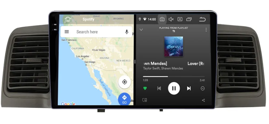 Navigatie dedicata Toyota Corolla EX 2007-2012, 12GB RAM 256GB ROM, Android 13, Rezolutie 2K, Display QLED, 9", DSP, Carplay, Android Auto, Internet, Youtube, Waze, Wi Fi, USB [2]