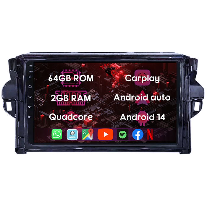 (Resigilata) Navigatie dedicata Toyota Fortuner 2015-2020, 2GB RAM 32GB ROM, Quad Core, Display 9" IPS Full HD, Carplay, Android 13, Bluetooth, Magazin Play, Suport camere AHD [6]