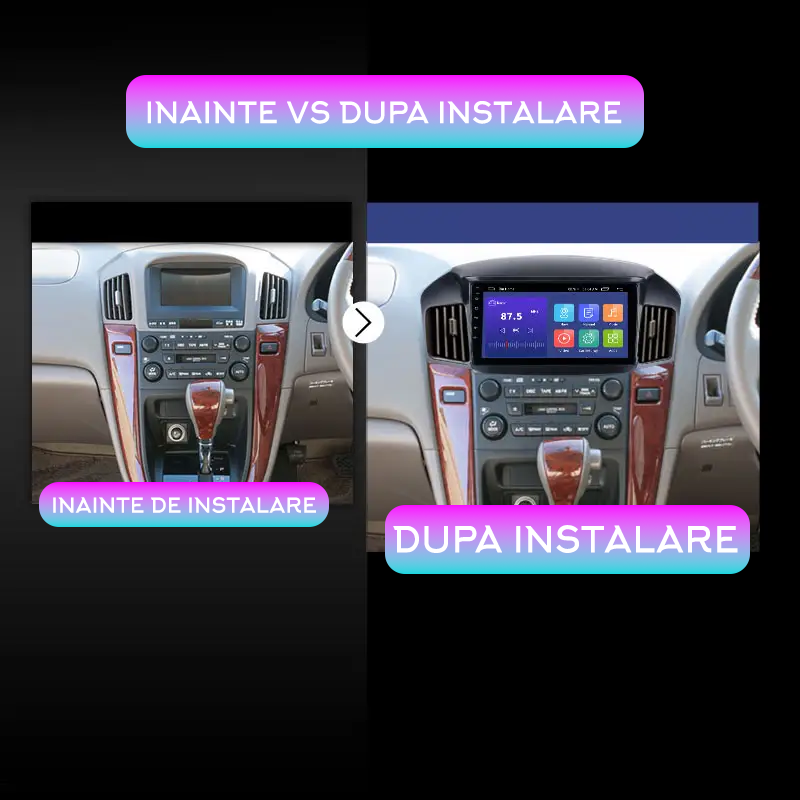 Navigatie compatibila cu Toyota Harrier/ Lexus RX 300 1998-2005, 4 GB RAM 32 ROM, Android 13, Display QLED, 9", DSP, Carplay, Android Auto, Internet, Youtube, Waze, WI-FI, USB, Bluetooth [4]