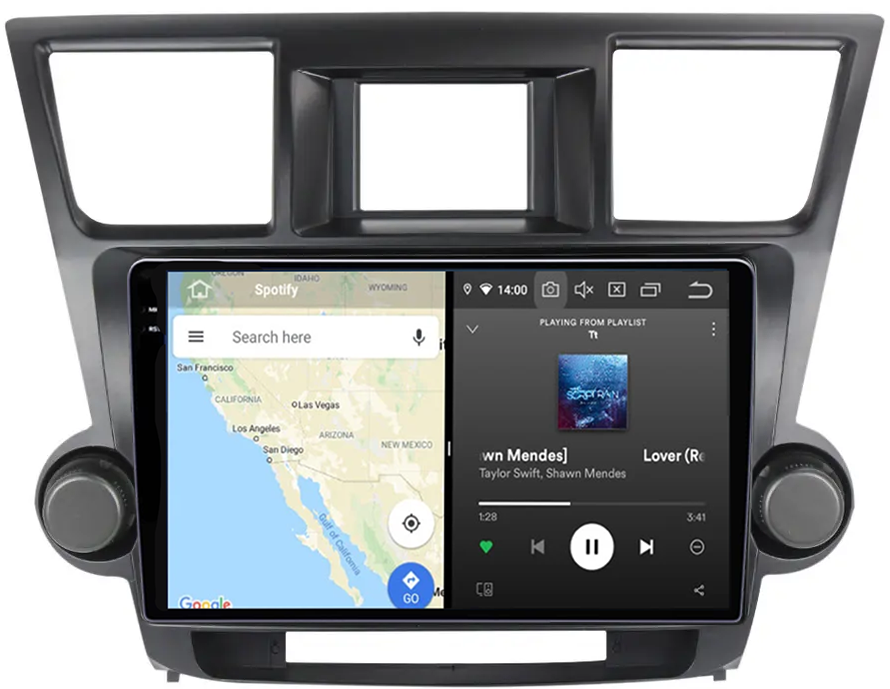 Navigatie dedicata Toyota Highlander 2 (2007-2014), 12GB RAM 256GB ROM, Android 13, Rezolutie 2K, Display QLED, 10.1", DSP, Carplay, Android Auto, Internet, Youtube, Waze, Wi Fi, [4]