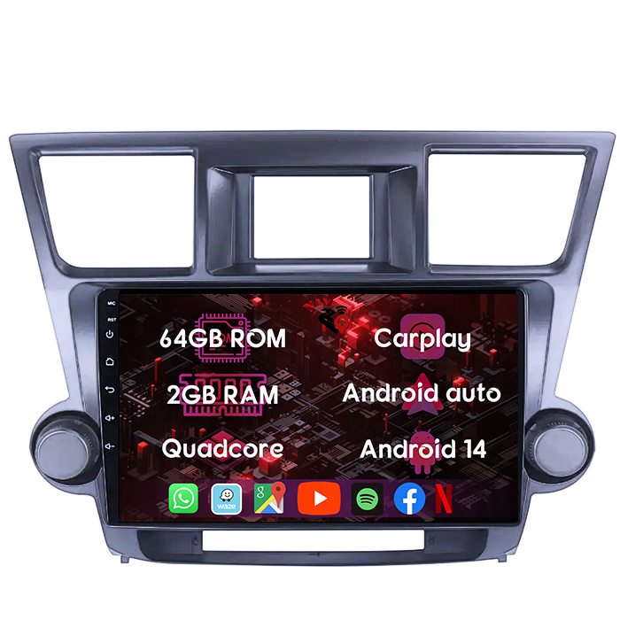 (Resigilata) Navigatie dedicata Toyota Highlander ( 2009 - 2014 ), 2GB RAM 32GB ROM, Quad Core, Display 10" IPS Full HD, Carplay, Android 13, Bluetooth, Magazin Play, Suport camere AHD [9]